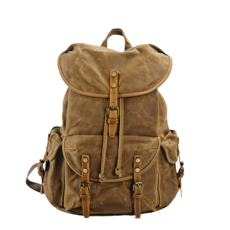 Canvas Backpack Casual - Sac à dos rétro en toile