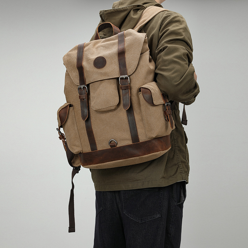 Sac en toile rétro pour hommes - Canvas Backpack Casual avis et prix