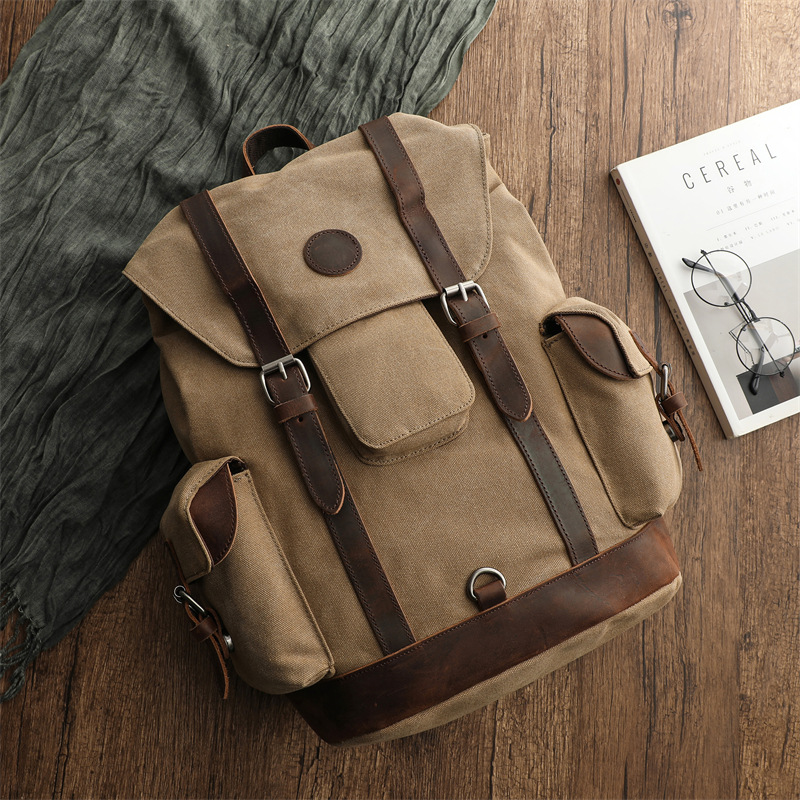 Sac en toile rétro pour hommes - Canvas Backpack Casual avis et prix