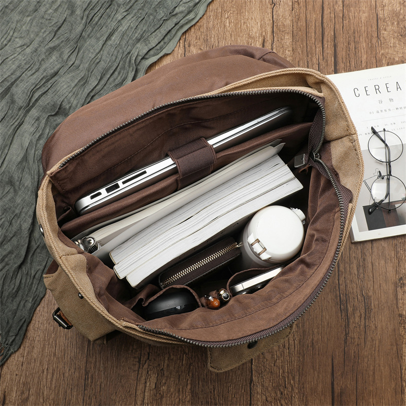 Sac en toile rétro pour hommes - Canvas Backpack Casual avis et prix