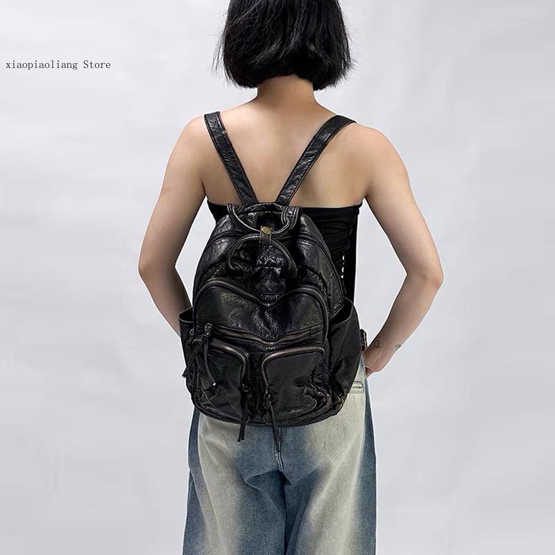 Sacs à dos de luxe en cuir Pu  - Leather Backpack Vintage avis et prix