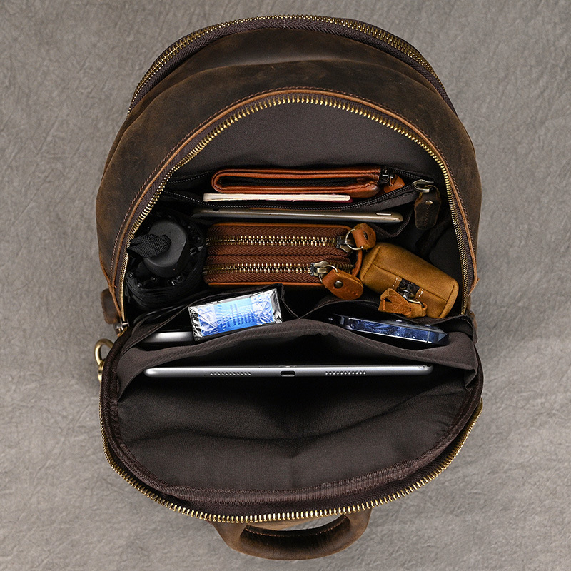 Sac de poitrine en cuir vérita - Leather Backpack Vintage avis et prix